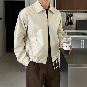 秋冬新品韩版休闲痞帅男士皮衣外套男皮夹克A430-PY01P105图片