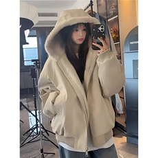 网络图J9012、原版高质量pu皮全兔绒棉服黑色杏色M-2XL，男装皮衣，星座1210-1