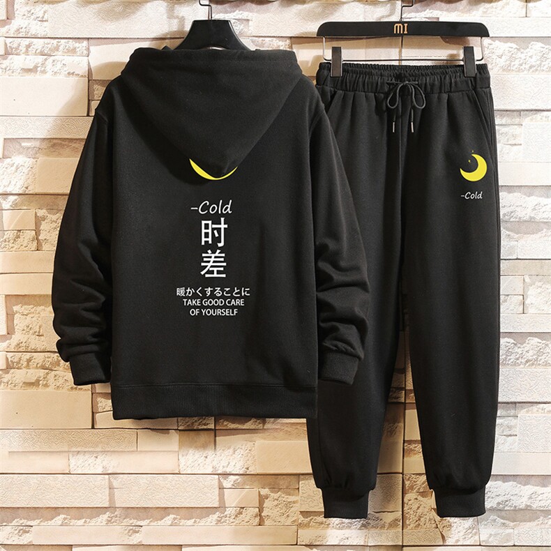 TL8047-P80连帽卫衣套装男运动套装两件套 砖墙挂拍图片