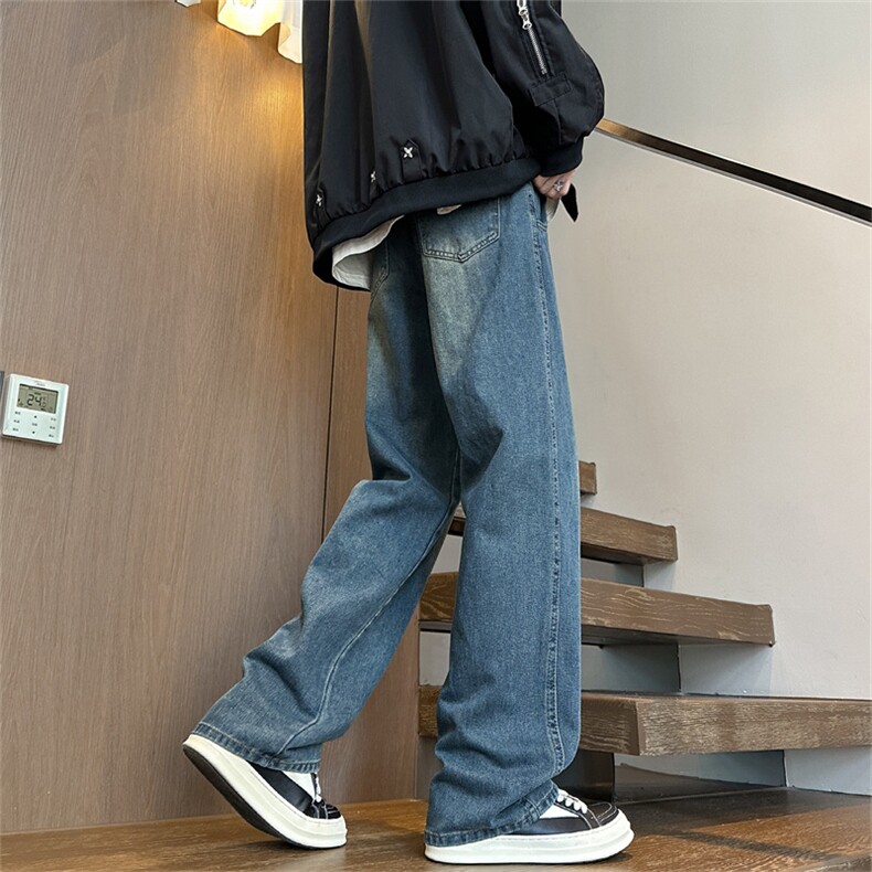 美式牛仔裤男韩版潮流高街帅直筒2024冬季新款ins长裤RK1295-P43,男装牛仔裤,星座412-2