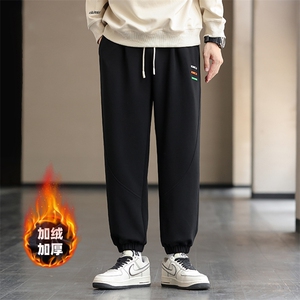 2305加绒/P55休闲裤男美式大码宽松潮男百搭长裤子卫裤男M-8XL