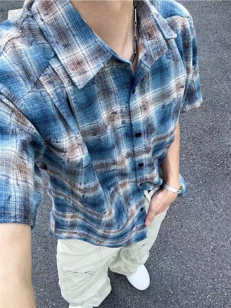 主推可谈可谈可谈CT25102批38现货款杭州货夏季短袖衬衫,男装T恤,星座1004-6