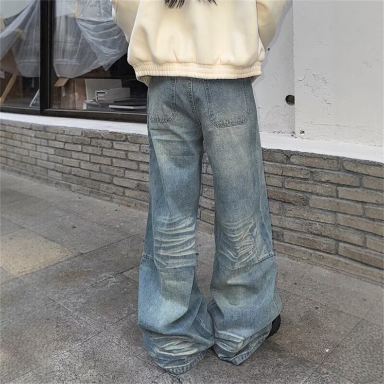 1506-1/KS41131/P59个性字母牛仔裤嘻哈ins潮高街潮流痞帅长裤男,男装牛仔裤,星座1506-1