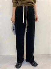 冬季加厚雪尼尔复合牛奶丝阔腿裤，其它，吾衣酷驿站