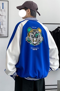 2023春装新品男士青少年时尚休闲开衫夹克印花棒球服外套 968-P60图片