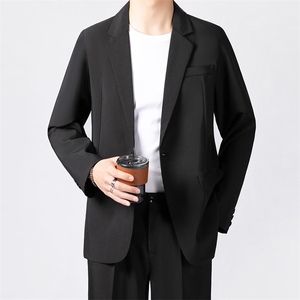 高级垂感抗皱小西服外套男士痞帅休闲宽松休闲商务西装上衣服XW03图片