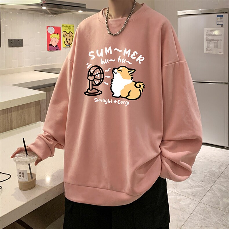 麂皮绒卫衣男大码重磅长袖t恤男JW81420-P35,男装T恤,电商A040