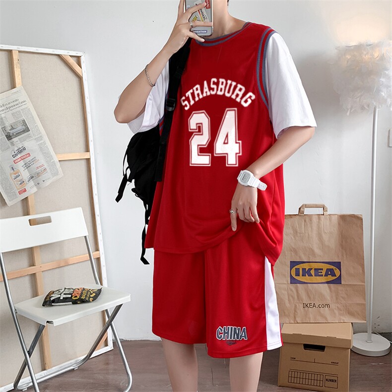 篮球运动套装篮球服男队服篮球衣训练球衣男生球服一套TZ024-P35图片