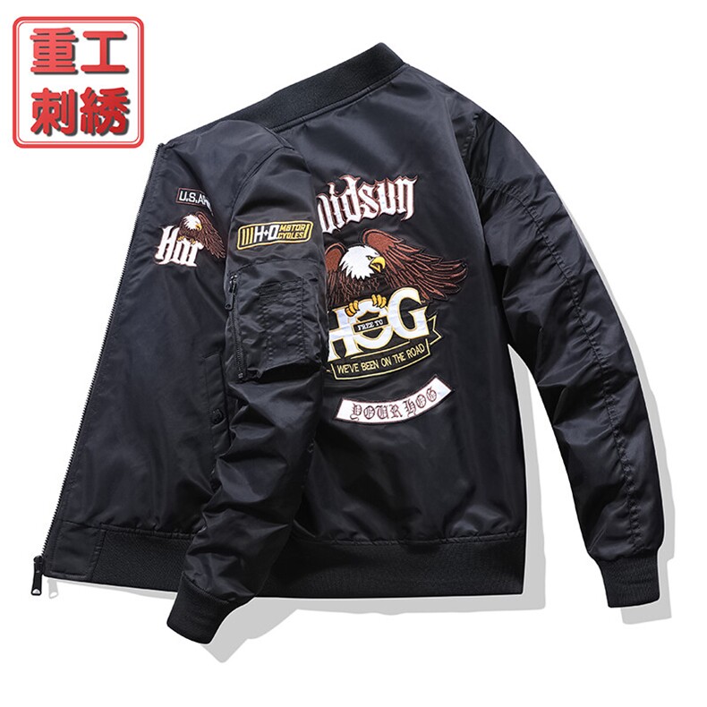 美式潮牌宽松版型飞行服时尚潮牌户外运动休闲加棉,男装夹克,星座210-5(原414-2)