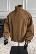 美式罗纹拼接袖子褶皱大码M-5XL教练夹克男JK78056P69控105，男装夹克，星座226-1
