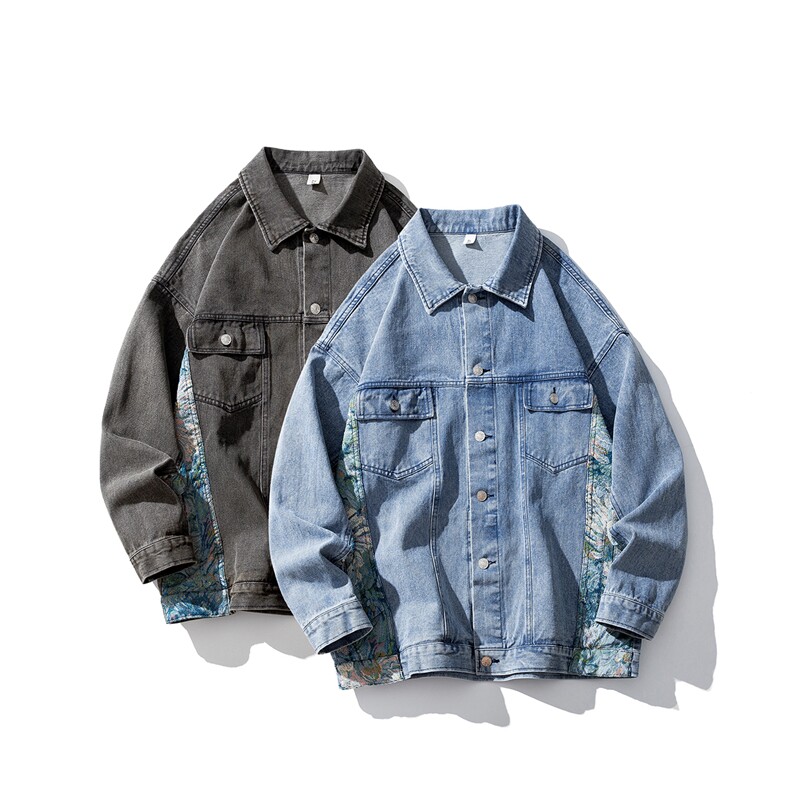 1刺绣牛仔大码M-5X面料:75%棉%聚酯纤维夹克男LNZ77065P95控128，男装夹克，星座226-2