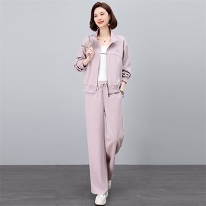 春季套装女2025新款高级感穿搭一整套时尚休闲中年妈妈运动两件套图片