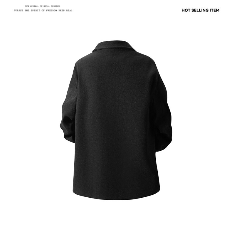 N6138/P85冬款西服双排扣毛呢大衣男宽松大码呢料夹克外套呢子,男装夹克,电商A141