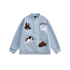 5471-P60美式高街刺绣纯棉华棉复合休闲外套常规款，女装卫衣/绒衫，星座617A-2