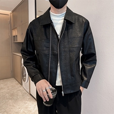 社会小伙男士秋冬皮衣厚款2025秋季长袖夹克店主风JK0806-P160，男装夹克，电商A236