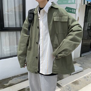 纯潮牌机能ins外套学生宽松百搭chic工装潮帅气夹克 W1303-P50图片