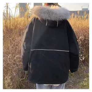 冬季加厚毛领棉衣男百搭连帽棉服外套bf港风宽松工装棉袄 M188图片