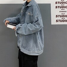 牛仔外套男ins潮流宽松痞帅上衣服夹克新款韩版帅气褂子K522-p60，男装工装外套，星座1008-2