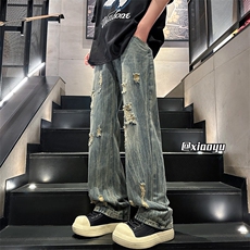 XZ616夏季新款破洞牛仔裤休闲九分裤TY2489P65控78，男装牛仔裤，星座512A（原616）