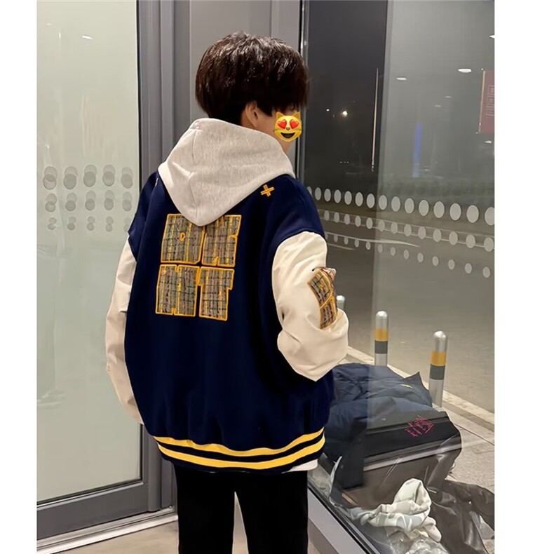 刺绣撞色棒球服外套男2025新款秋情侣小众潮牌夹克上衣HHL6P63,男装夹克,星座1013-5