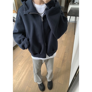 现货3秋冬加厚cleanfit 美式休闲重磅480G短款开衫卫衣TTTB05-P98图片