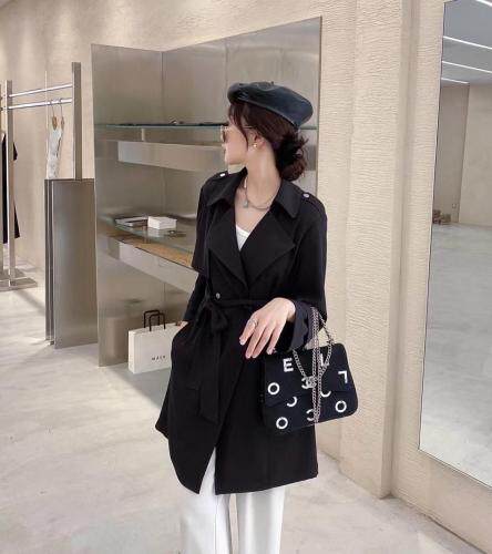 秋季风衣外套，女装风衣，吉之红