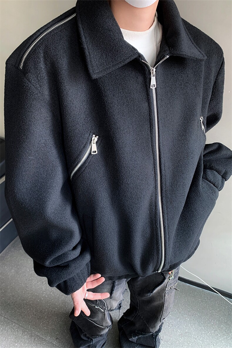短款呢料呢子夹克外套男装2025冬季呢子大衣XZ514-2-F1-P115,男装夹克,星座514-2(原B239)