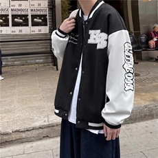 青少年棒球服外套男春秋宽松潮流撞色潮牌夹克JM02P65，男装夹克，星座1116-2