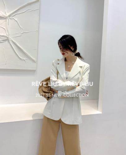 收腰西装外套，女装西装，REVE LIU