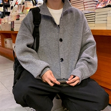 男纽扣毛衣开衫宽松针织衫外套KS3300-P65控88，男装针织衫/毛衣，星座1212