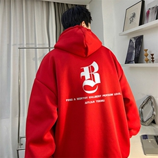 抖音得物供货可提供视频春装重磅美式宽松连帽卫衣DL2391，男装卫衣，电商A486