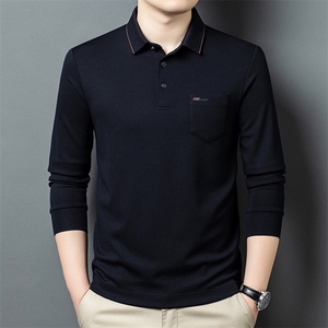 R-HD9611男式秋季新款长袖T恤男韩版时尚休闲男装翻领体恤图片