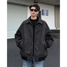 特批P60无差价2025春cleanfit铆钉夹克男vibe痞帅外套J5201，男装夹克，电商A001