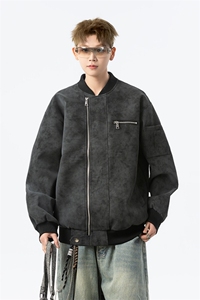 现货 三防春秋款男士皮夹克外套皮衣黑色 JK309 P80图片
