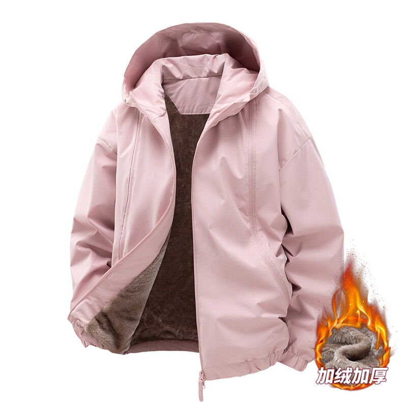 3D加绒加厚男女同款防水连帽多色棉衣外套光版二开A1208特P82,男装夹克,星座309（原A406）