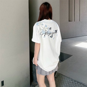 万针全刺绣解构设计260克重磅双纱纯棉高品质美式高街短袖T恤特35图片