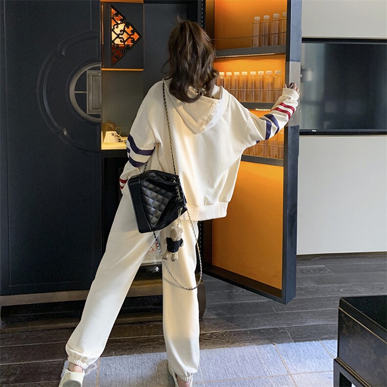 减龄洋气卫衣时尚两件套女小个子2025春秋新款韩版休闲运动服套装,女装套装/套裙,2C187