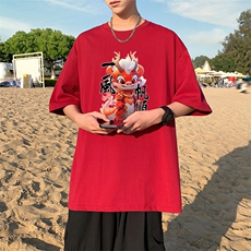 直播供货2025夏装新款纯棉印花短袖T恤A158-T2428-P16特价控28，男装T恤，电商A158