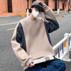万件现货港风宽松落肩潮牌时尚男式圆领套头卫衣男女同款，男装卫衣，星座301D-5(原星座1415）