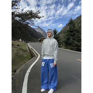 秋冬新款潮牌休闲裤 加绒加厚男女嘻哈裤D328-AK7725-P58图片