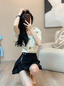 【现货】夏季新款立体花冰丝短袖上衣，其它，CHERRY·印