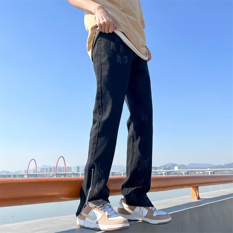 牛仔裤男春季潮大码休闲裤子高街N750P48,男装牛仔裤,星座1116-2