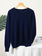 2025年秋季兔绒V领针织衫纯色羊毛衫长袖毛衣，女装羊毛衫，枫宸羊绒