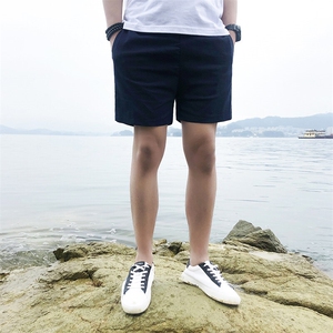 主推不断货短裤男青年大码纯色休闲纯棉三分裤沙滩裤DK8888-P22图片