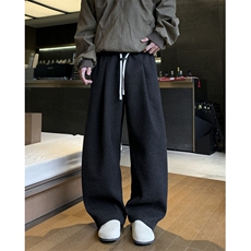 加绒绵羊毛定制面料垂感休闲裤弯刀长裤常规P60加绒P70，男装卫衣，电商D205