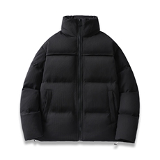 冬季新款钻石格潮流纯色立领加绒加厚羽绒服保暖外套ESY0211-P200，男装羽绒服，电商B306