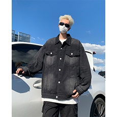 秋季新款港风美式ins潮牌复古水洗高质量破洞牛仔夹克JK1311-P73，男装夹克，星座313A(原308A-2)