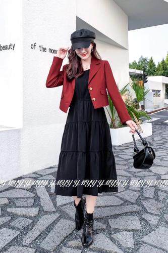 连衣裙两件套小清新，女装连衣裙，依美依缘