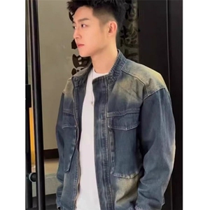 1506-1/J30151/P79男春秋宽松大码300斤cleanfit潮牌夹克图片
