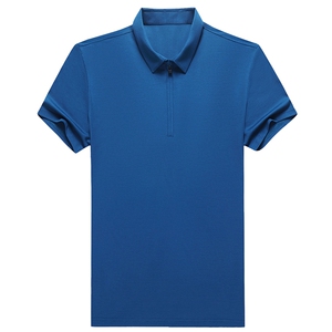 夏季新款男士翻领短袖t恤中年有领男装上衣服休闲POLO衫图片